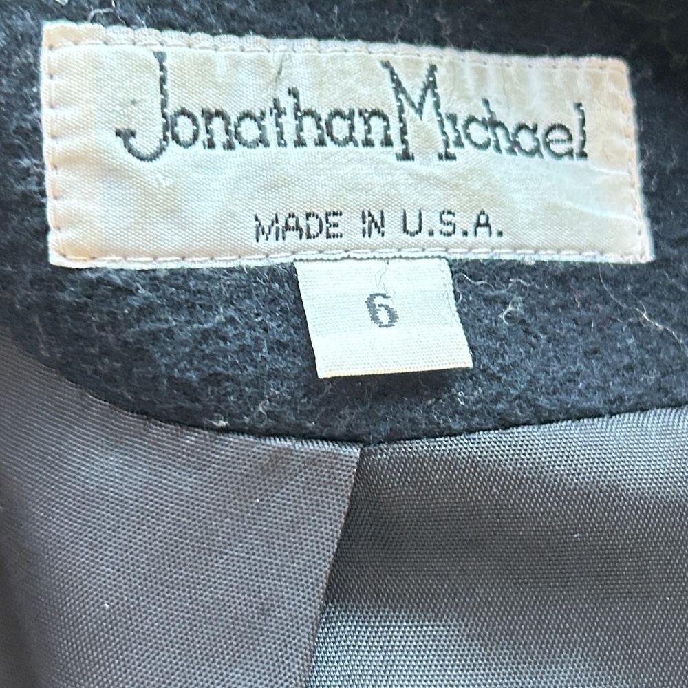 Vintage Jonathan Michael Wool Blend Coat Faux Fur Hood Size 6 - Picture 10 of 11
